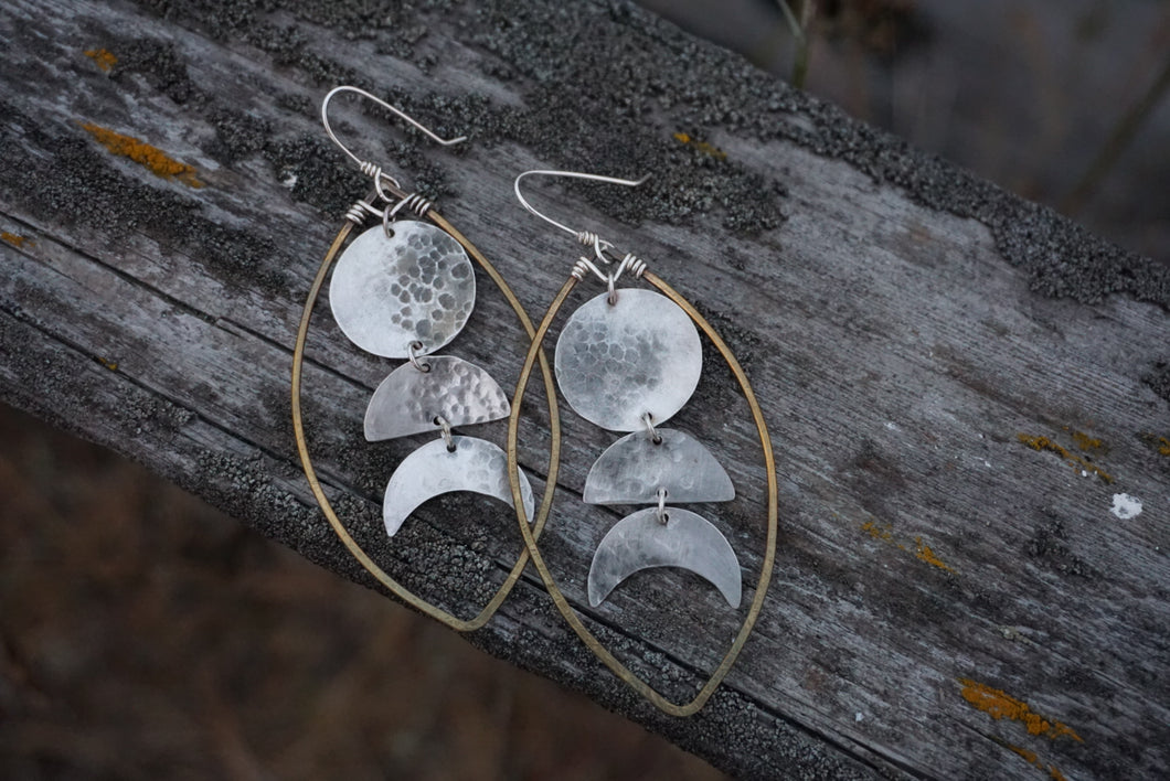 Moon Cycle Earrings- Made To Order