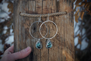 Plain Jane Hoops- Blue Moon Turquoise