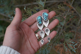 FOR SAMANTHA Autumn Post Earrings- Turquoise