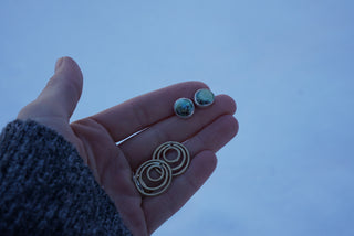 Aura Convertible Post Earrings- Lavender Turquoise