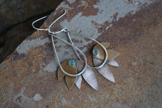 Bird of Paradise Earrings- Chrysoprase