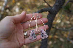Utah Earrings- Rhodanite