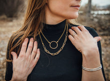 Load image into Gallery viewer, New Moon Necklace- Brass
