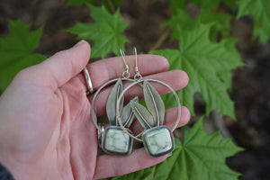 Perennial Hoop Earrings- Ivory Creek Variscite