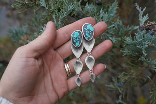 FOR SAMANTHA Autumn Post Earrings- Turquoise