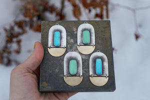 Gatekeeper Earrings- Green Variscite