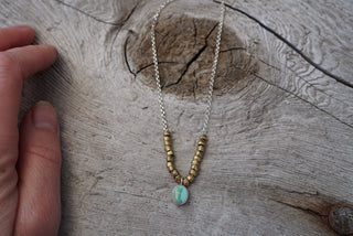 Zellie Necklace- Green Turquoise