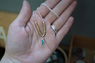 Zellie Necklace- Green Turquoise
