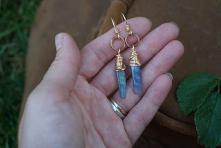 Dagger Earrings- Kyanite