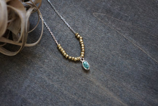 Zellie Necklace- Green Turquoise
