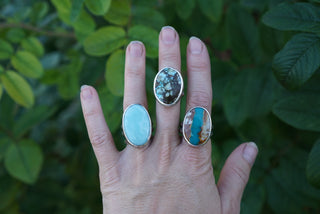 Wisdom Ring- Larimar Size 6.75/7