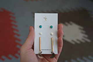 Back to Basics Moon Post Set- Turquoise