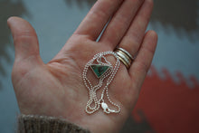 Load image into Gallery viewer, Triangle Necklace- Green Turquoise
