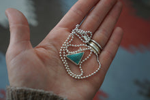 Load image into Gallery viewer, Triangle Necklace- Blue Turquoise
