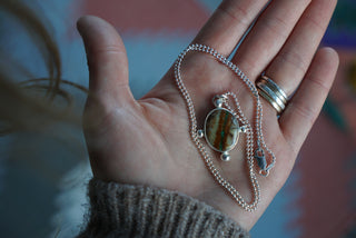 Compass Necklace- Royston Ribbon Turquoise