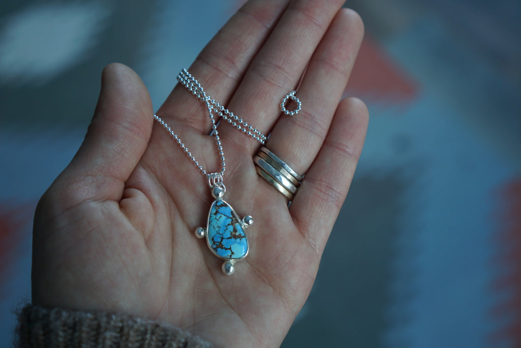 Compass Necklace- Lavender Turquoise