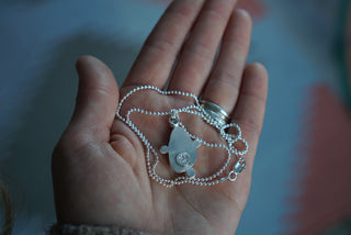 Compass Necklace- Lavender Turquoise