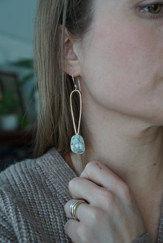 Utah Earrings- Ivory Creek Variscite
