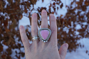 Cleopatra Ring-Pink Opal-Size 7.5
