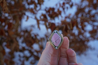 O'Keefe Ring- Rhodonite Size 6-6.25