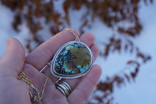 Calamity Statement Necklace- Turquoise