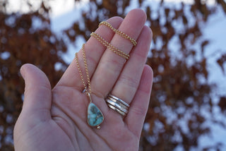 Gold Variscite Necklace