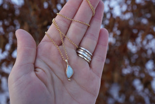 Gold Opal Necklace