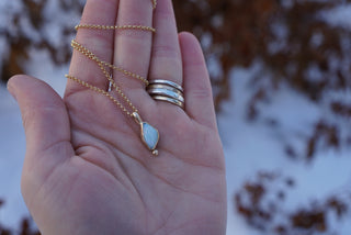 Gold Opal Necklace
