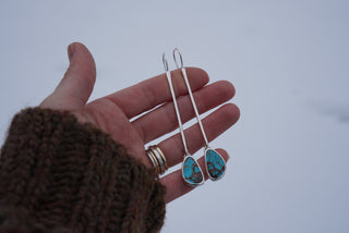 The Bar Earrings- Turquoise
