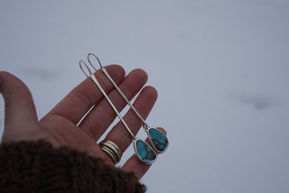 The Bar Earrings- Turquoise