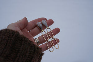 Paperclip Post Earrings- 14K Goldfill