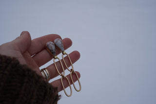 Paperclip Post Earrings- 14K Goldfill