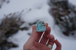 Talon Ring- Larimar-Size 7.25