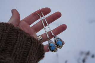 The Bar Earrings- Lavender Turquoise