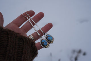 The Bar Earrings- Lavender Turquoise