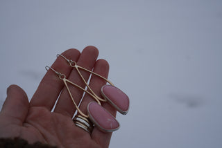 Rain Earrings- Pink Opal