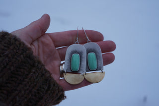 Gatekeeper Earrings- Green Variscite