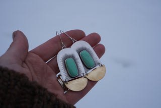 Gatekeeper Earrings- Green Variscite