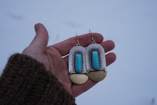 Gatekeeper Earrings- Blue Turquoise
