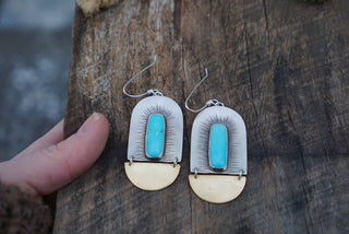 Gatekeeper Earrings- Blue Turquoise