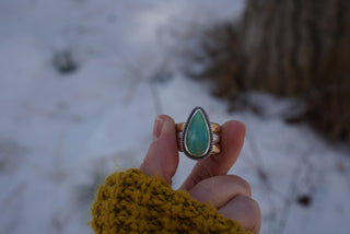 Companions Ring Set- Peruvian Green Opal 8-8.25