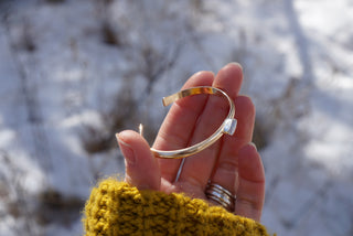 Aphrodite Cuff- 14K Goldfill + Opal