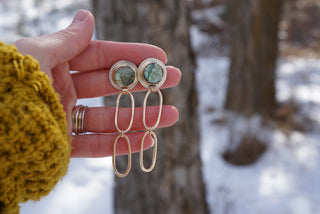 Paperclip Post Earrings- 14K Goldfill