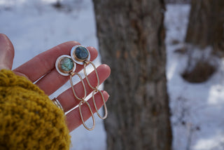 Paperclip Post Earrings- 14K Goldfill