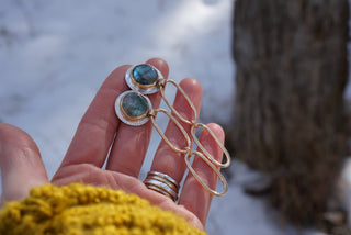 Paperclip Post Earrings- 14K Goldfill