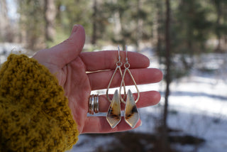Rain Earrings- Montana Agate