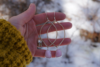 Venus Earrings- Pink Opal
