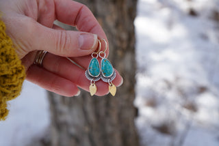 Artemis Huggies- Turquoise + 10K Gold