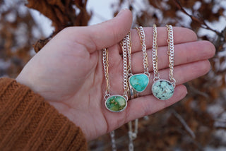 Two Tone Choker- White Mountain Variscite