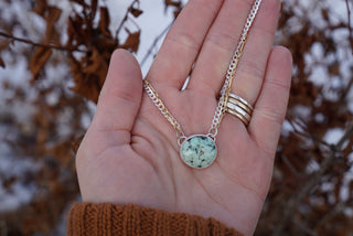 Two Tone Choker- White Mountain Variscite
